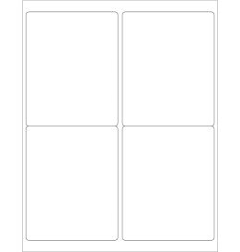 Tape Logic 4 x 5" White Rectangle Laser Labels LL129