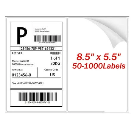 Funglam Half Sheet Shipping Labels