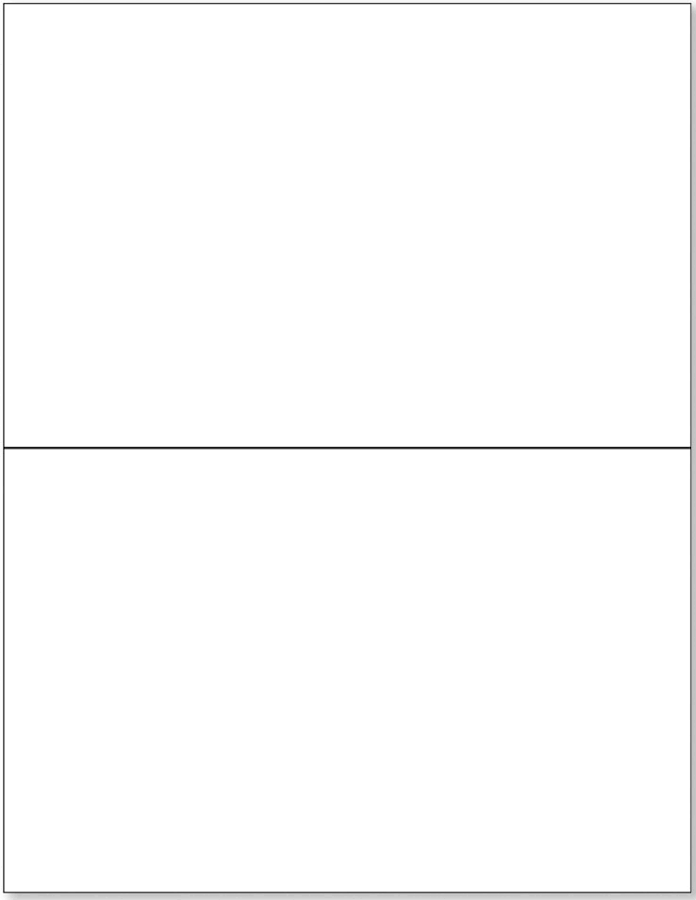 Half Sheet Labels - 8-1/2" x 5-1/2"