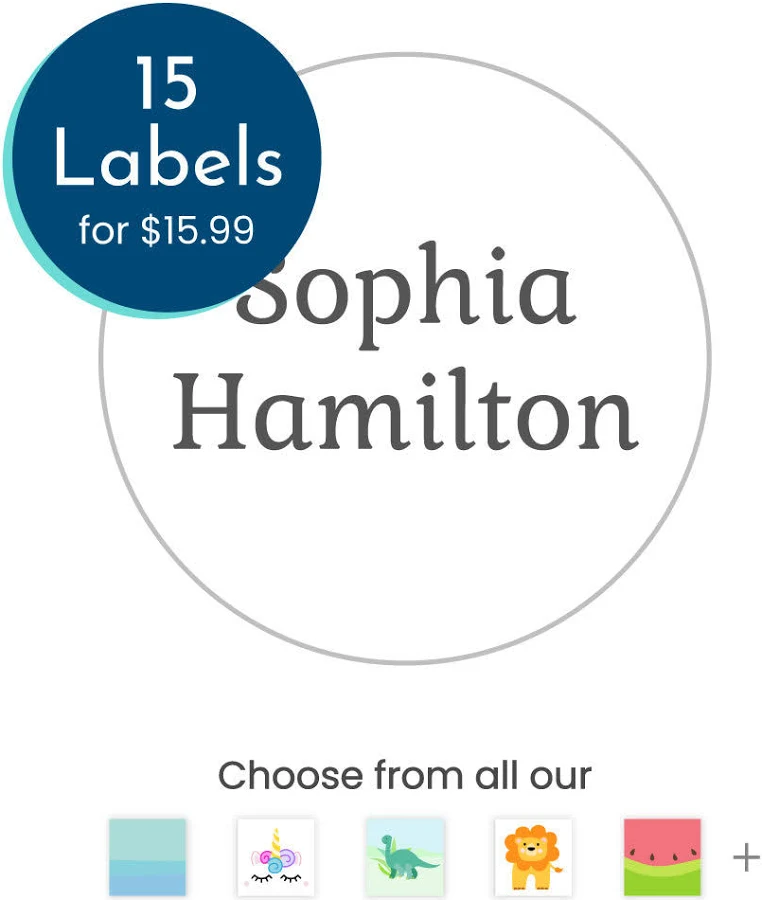 Name Bubbles Personalized Name Labels