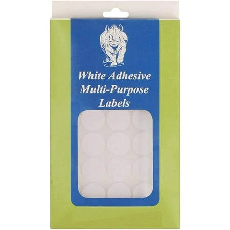 1008 All Purpose Self Adhesive Plain Round White Labels