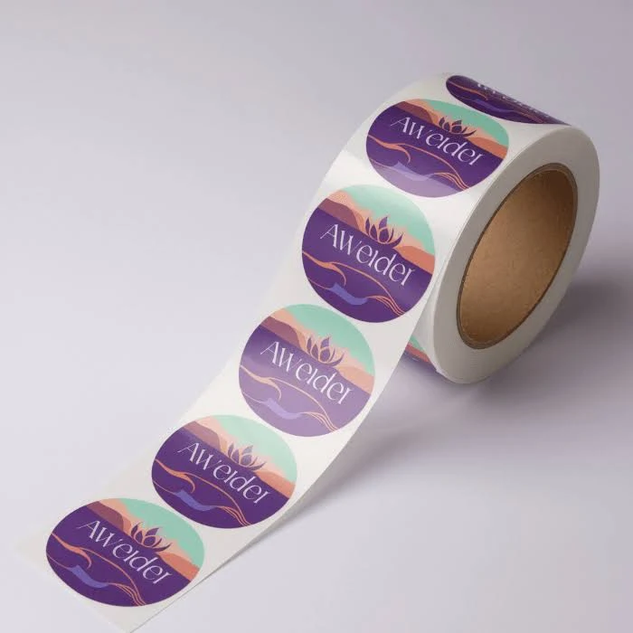 2500 Custom Round Labels & Stickers - Shape: Round - Transparent Vinyl Sticker