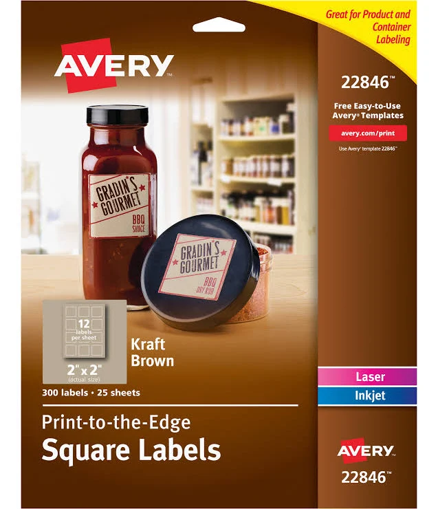 Avery Print-to-the-Edge Square Labels
