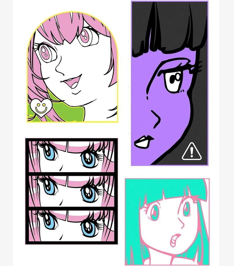 Anime Style Expressions Kiss-Cut Sticker Sheet