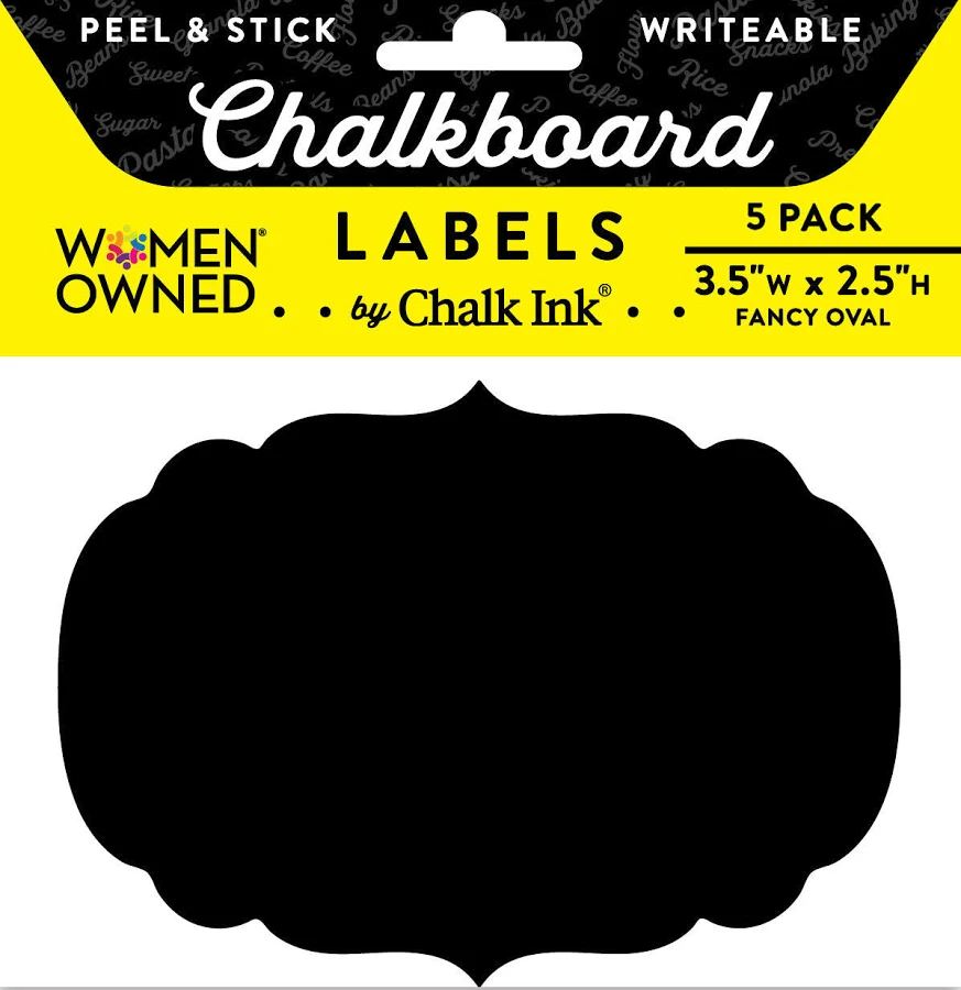 Peel & Stick Fancy Oval Writeable Labels