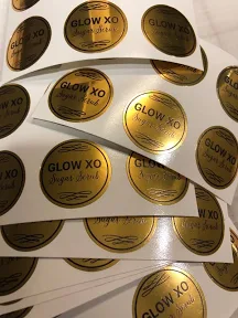 Gold Foil Stickers: Custom Reflective Waterproof Labels