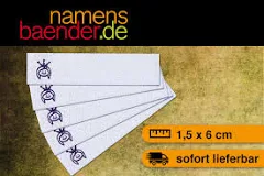 5 textile labels for self-labeling, white/purple