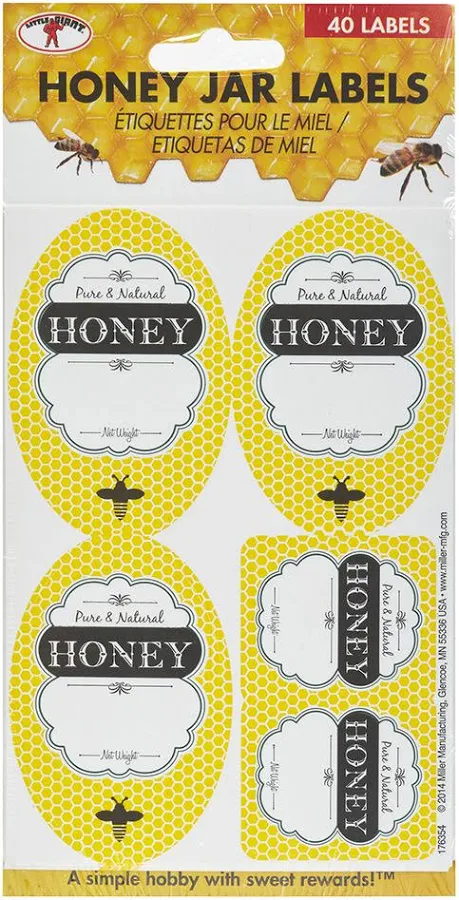 Miller Little Giant Honey Jar Labels