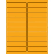 Tape Logic 4 x 1" Fluorescent Orange Rectangle Laser Labels LL177OR