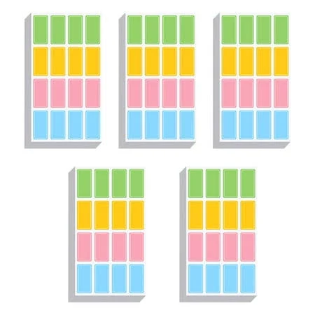 Bekayaa Colored Label Stickers Medium Color Coded Labels 12 Different Colors Rectangular Name Labels Moving Labels Medium 10 Sheets/160 Stickers