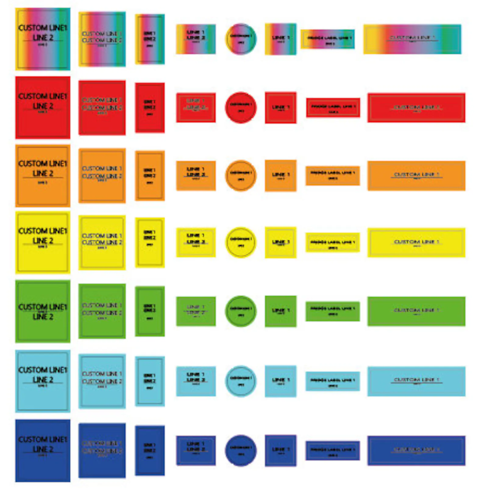 CUSTOM Size ANY COLOUR Minimal Waterproof Labels Kitchen Pantry Organisation Laundry Bathroom Storage - Personalised Labels Font 1