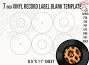 7 Inch Vinyl Record Label Template: Custom Sticker (Digital Download)