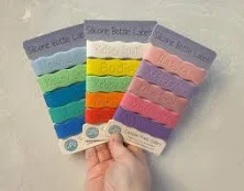 Silicone Water Bottle Labels, Waterproof Wavy Bands, Labels for Baby Bottles, Cups, Tumblers, Thermos, Reusable Name Label, Shower Gift