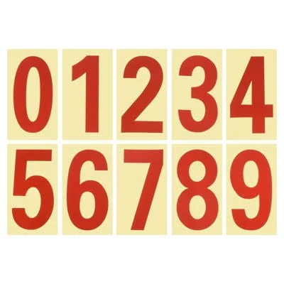 Unique Bargains 4.13 Inch Reflective Mailbox Numbers Sticker