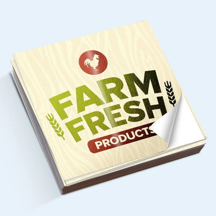 Order 1000 Square Glossy Labels - Custom Printed - Custom Printing