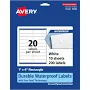 Avery Laser/Inkjet Waterproof Multipurpose Rectangle Labels