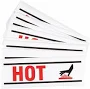 Vinyl Label: Vinyl, Adhesive Sign Mounting, 3 1/2 in x 10 in Nominal Sign Size, 100 PK