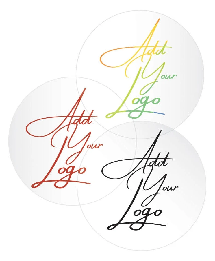 Ultra Clear Custom Printed Stickers / Labels 1.5" x 1.5"