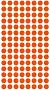 1/4" ORANGE Round Color Coding Inventory Label Dots Stickers