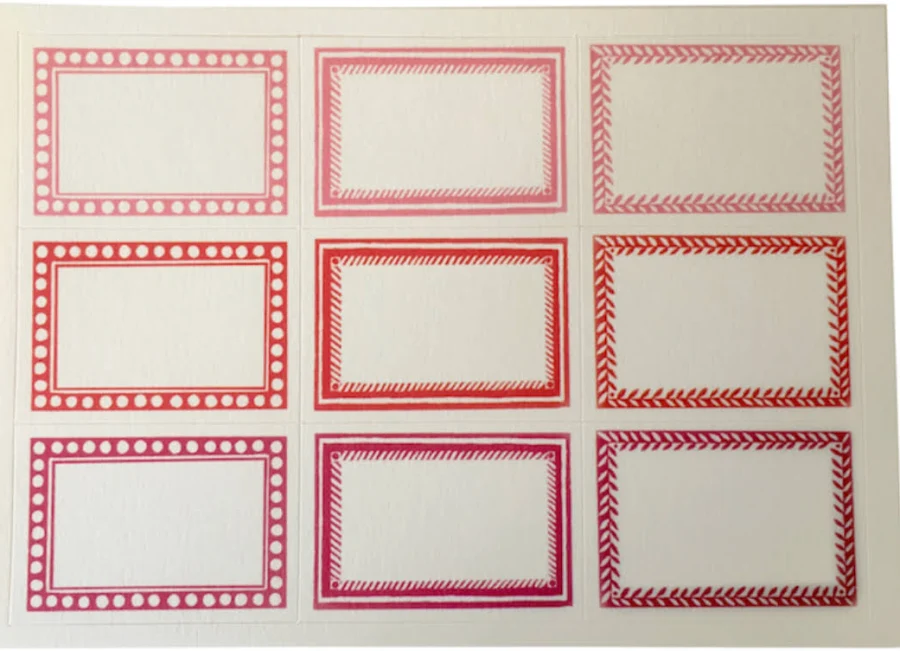 Small Self-Adhesive Labels - Pack of 18 Red
