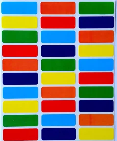 Rectangular Color Coding Labels 6 Colors (750 Pack) Ideal Stickers for Bottles