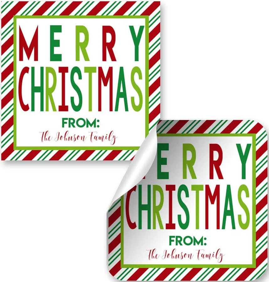 Custom Merry Christmas Gift Tags
