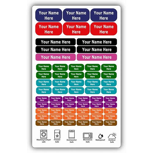 62 Personalized Waterproof Nam…