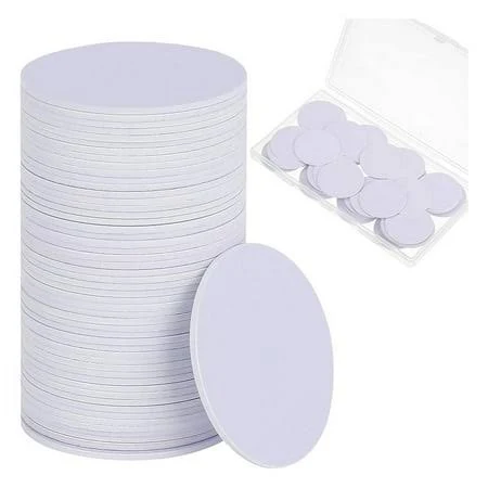 80pcs NFC TagsNtag 215 NFC Sticker Chip Round NFC Tag Rewritable NFC Card Sticky Back NFC Enabled Cell Phone Device, Men's, Size: 25mm/1 inch, White