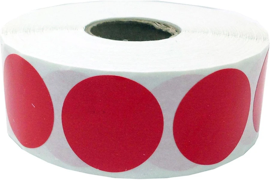Red Labels 1" Round QTY 500 | Wholesale Labels | InStockLabels