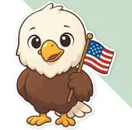 'American Eagle' Premium Vinyl Decal Sticker – Waterproof, Durable & Easy To App
