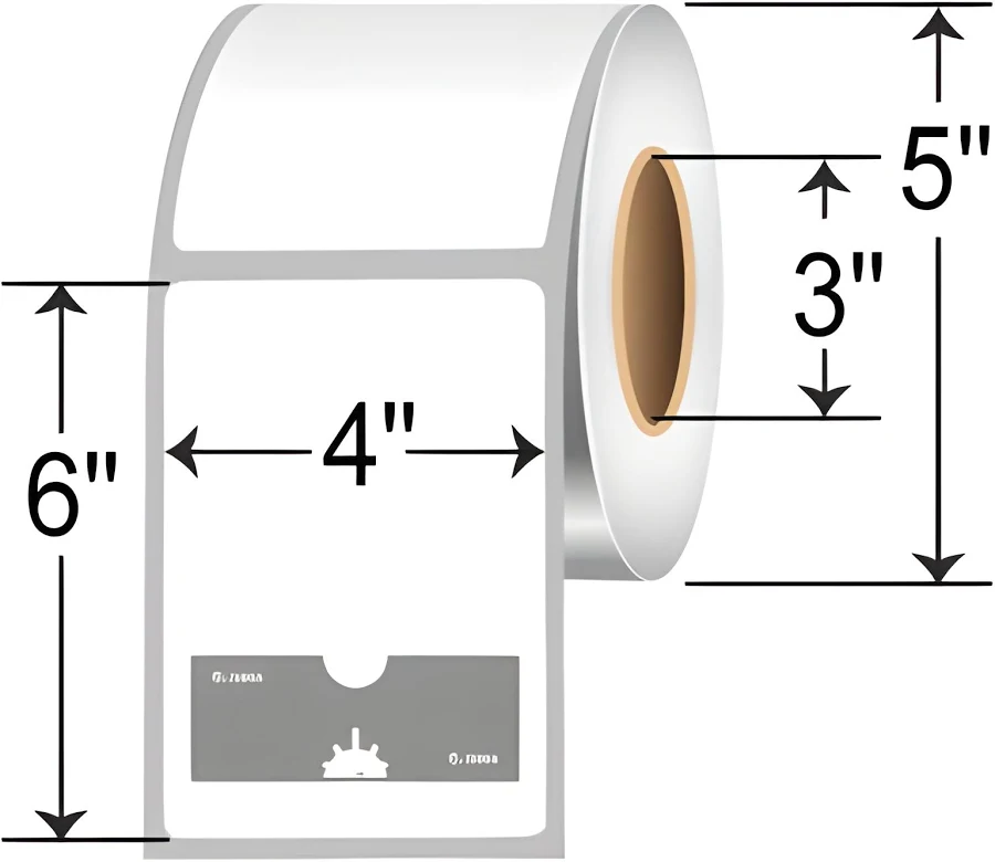Zebra 4 x 6 Thermal Transfer RFID Label [Non-Perforated]