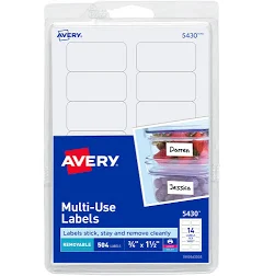 Avery Removable Multi-Use Labels Inkjet/Laser Printers 05430