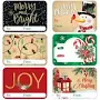 80-Count Large Foil Christmas Gift Tag Stickers