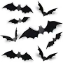 Coogam 60pcs Halloween 3D Bats Decoration