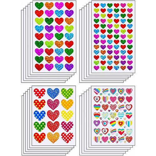24 Sheets Small Heart Stickers F…