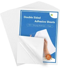 Double Sided Adhesive Sheets For Arts Craft Scrapbooking Photo Albums Home Decorative 25pcs 8.3 X 11.7 Inch