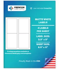3.5′′ x 5′′ Labels