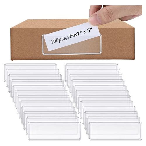 100 Pack Clear Self Adhesive Lab…