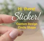 Transparent (clear) Custom stickers - Personalized Vinyl Labels with Your Logo, Text, or Image - Waterproof and Durable 1.5-5 inch, Qty 100