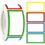 Yonrjhukm Color Border Blank Stickers, Writable Self-Adhesive Labels Roll for Organization, Ideal for Classrooms, Kitchens, Offices, and More, Easy to