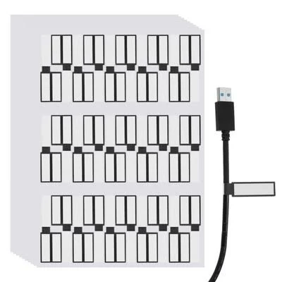 Unique Bargains Waterproof Reusable Writable Hook and Loop Cable Labels 300 Pcs