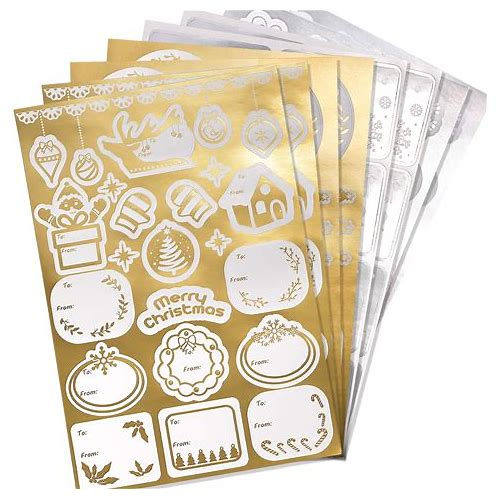 Whaline 100Pcs Christmas Gold S…