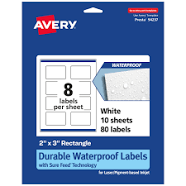 Avery Waterproof Rectangle Labels 94237-WMF10