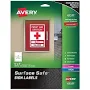 Avery Surface Safe Removable Label Safety Signs