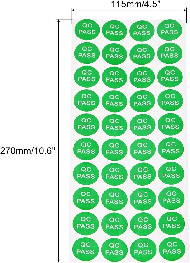 Adhesive Labels QC PASS Mark for Industry