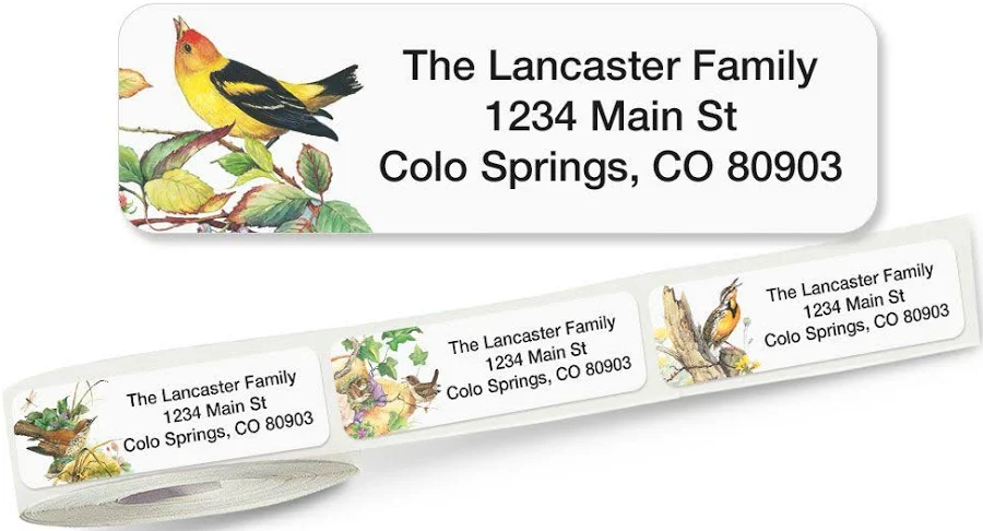 Nature's Serenade Rolled Address Labels - Roll of 500