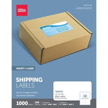 Office Depot Inkjet/Laser Shipping Labels