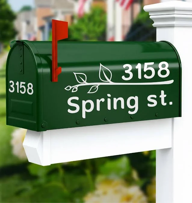 Personalized Mailbox Numbers Decal - Reflective Vinyl Custom Address Stickers for Mailbox, House Numbers Decal - Waterproof, Any Color