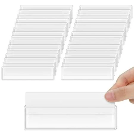 60 Pcs Clear Shelf Labels