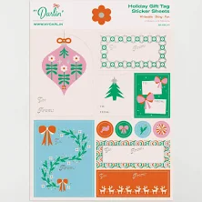 Silver Foil Holiday Gift Tag Sticker Sheet Set - The WonderMart